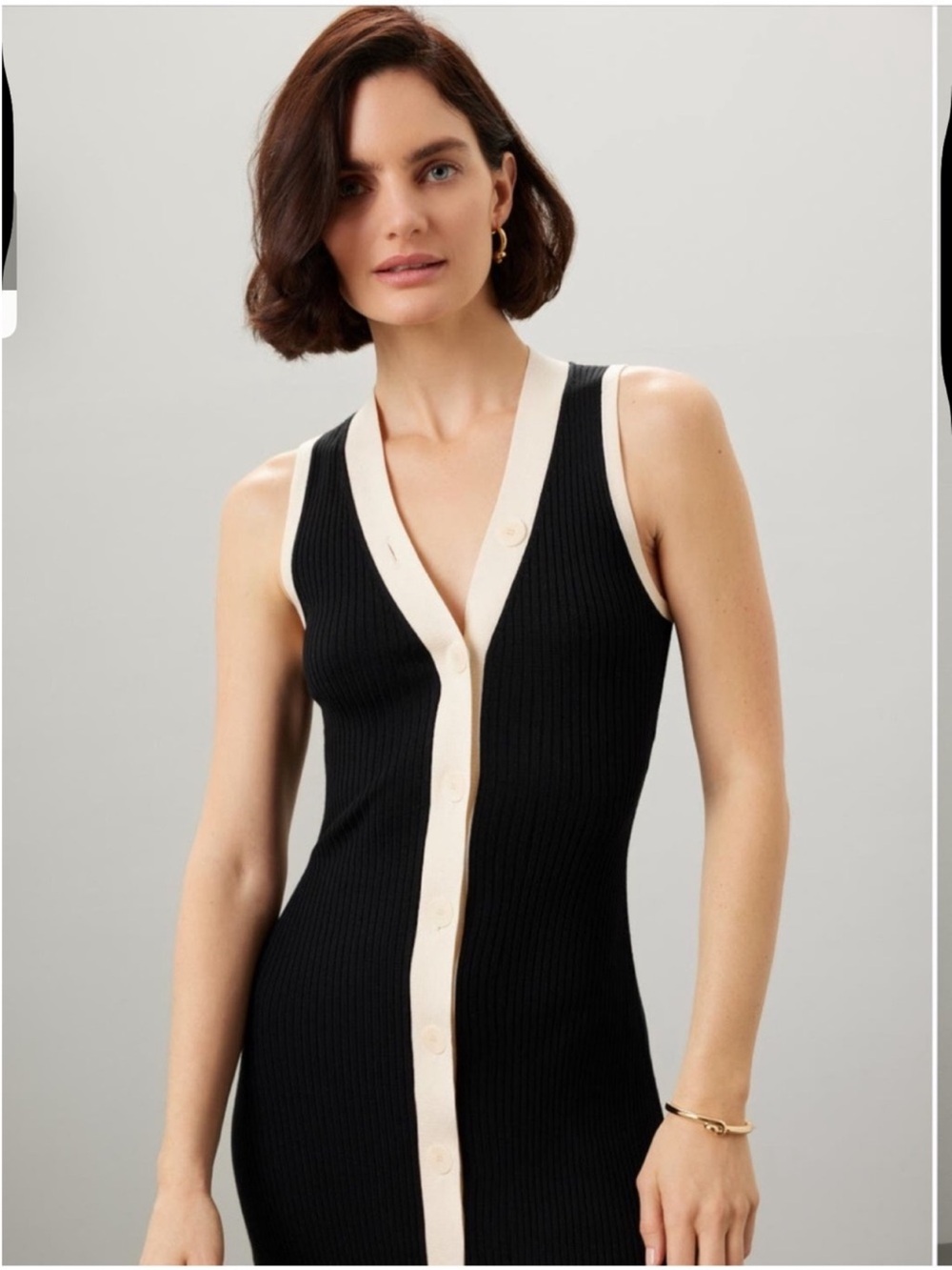 Sandro Gabriel ribbed maxi dress size French 34/ US 0-2 - Picture 2 of 10